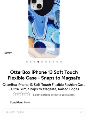 OtterBox iPhone Case - Blue Marble with Cream and Tan Accents